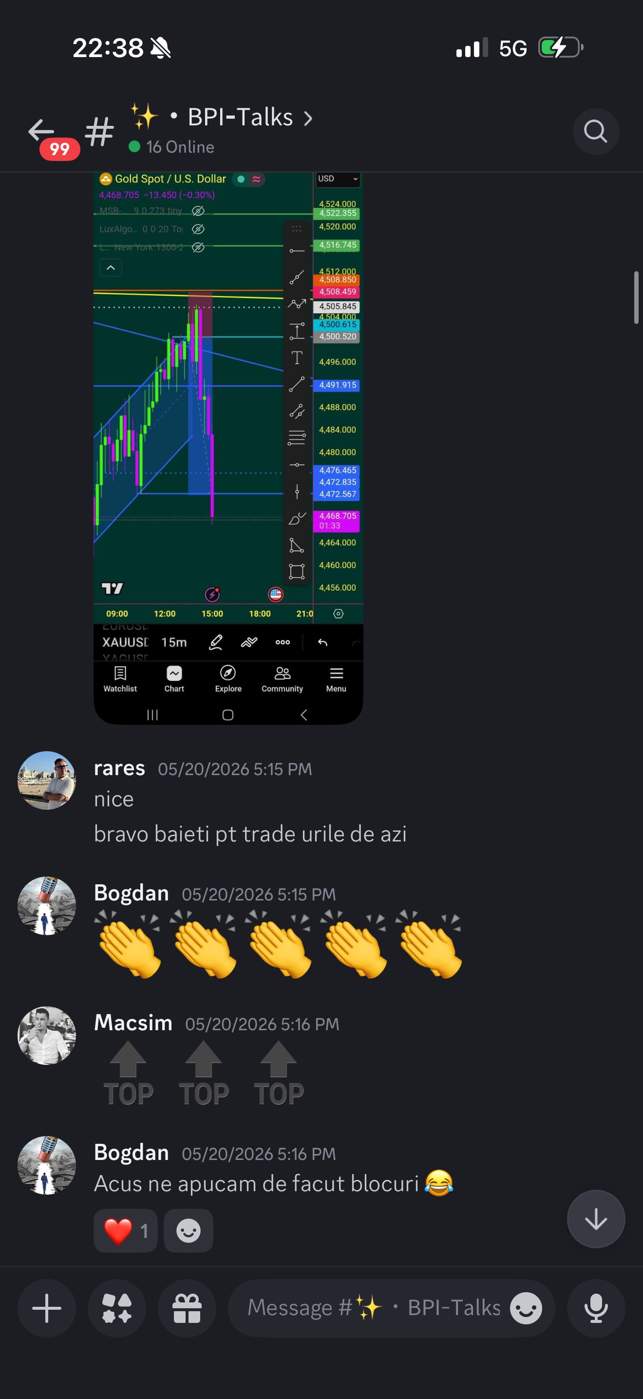 BPI Discord XAU-alerts TP3 banked running