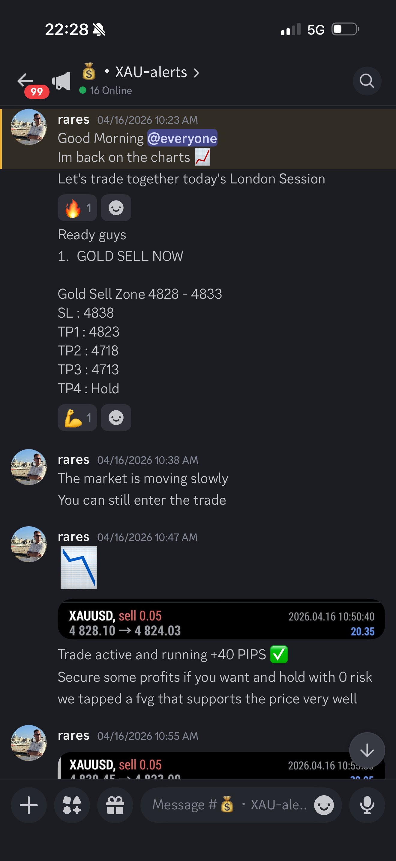 BPI Discord Flex-profits sesiune profit