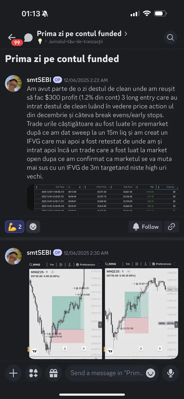 Trading journal membri BPI